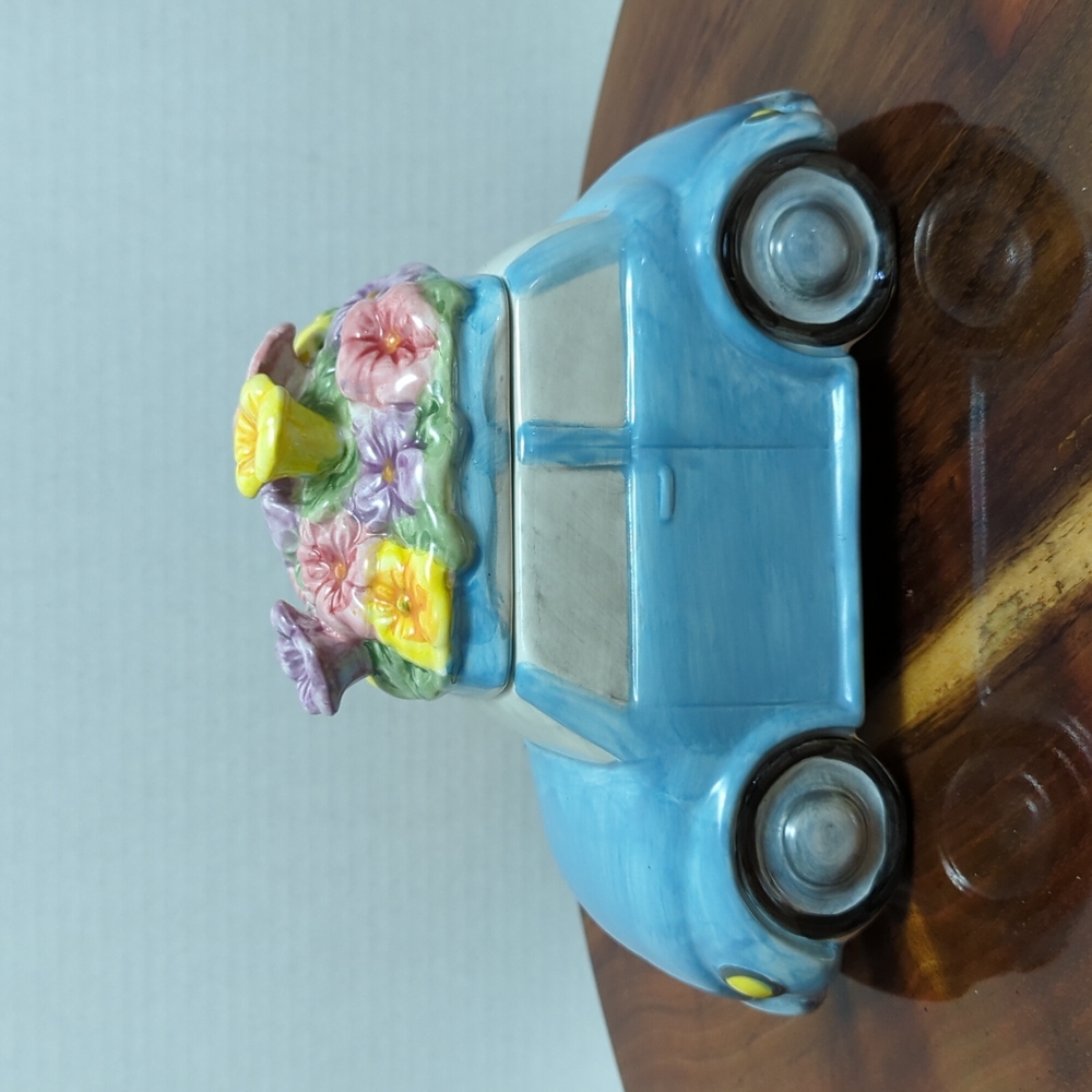 Maxcera ceramic blue car cookie jar